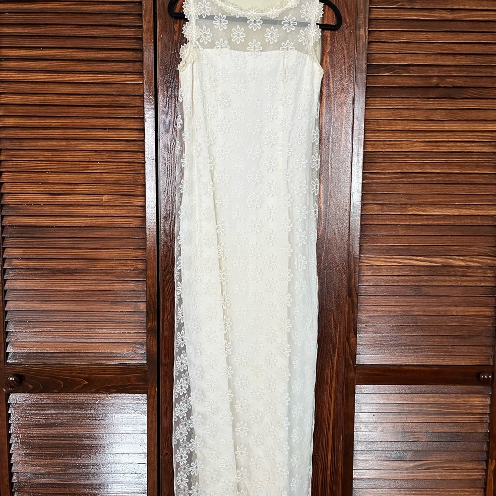 Vintage Delicate Floral Lace Dress